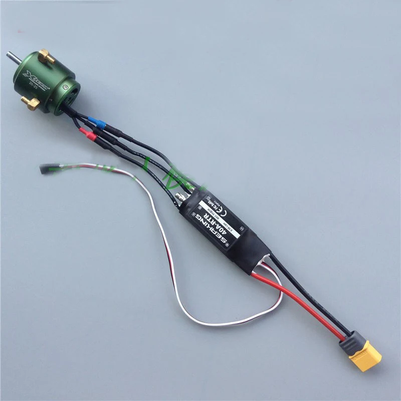 1Set 2835 Brushless Motor Kit 3300KV 4.0mm Shaft Motor/20-25 Water-cooled Jacket/ Backward Forward 40A Dual-way ESC for RC Boats