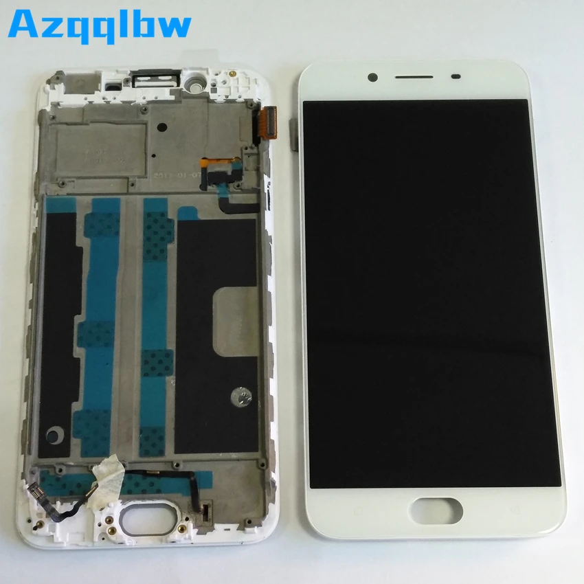 

Azqqlbw 5.5inch For OPPO R9s Display with frame LCD Display Touch Screen Digitizer Assembly For OPPO R9s LCD black/white+tools