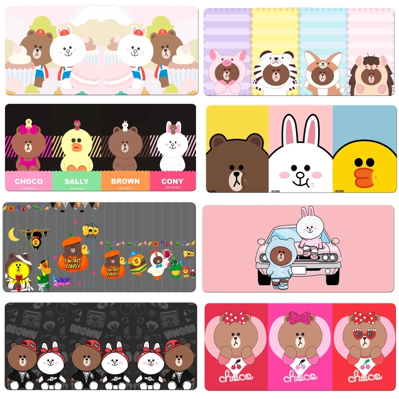 

Cute Brown Bear Large mouse pad speed Keyboards Mat Rubber Gaming mousepad Desk Mat for game player Desktop PC Computer Laptop
