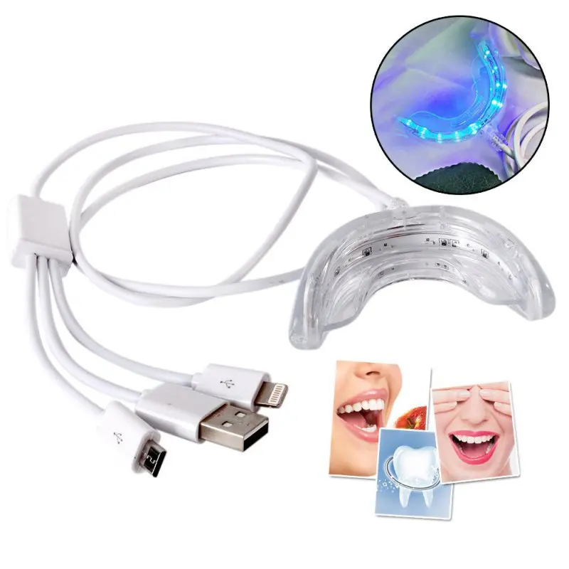 

Hot! Portable Smart LED Teeth Whitening Device 3 USB Ports For Android IOS Dental Bleaching System Tooth Whitening Hot