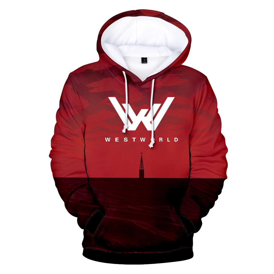 3D Hot WESTWORLD New Fashion Punk Hoodies Sweatshirts Black And White Mens Hoodie And Sweatshirt Cool Oversize Jacket West World