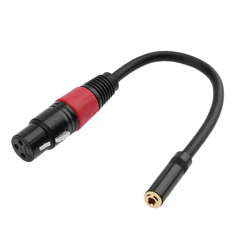 

ALLOYSEED 0.2m XLR 3 Pin Female to Mini 3.5mm TRS 1/8inch Female Stereo Audio Adapter Microphone Extension Cable Wire