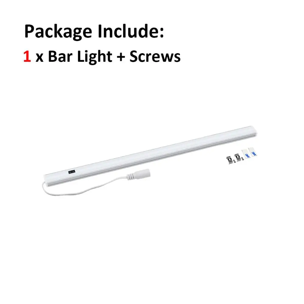 Hand Sweep LED Cabinet Lights Hand Scanning Sensor Motion Activated Bar Light 5W 6W 7W 30-50CM Lamp For Kitchen Closet Cupboard - Цвет: No Power Plug