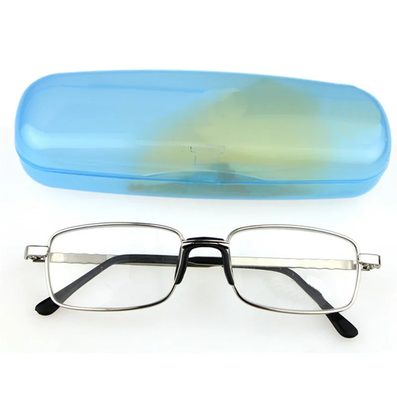 Мужские и женские очки для чтения, очки, Квадратная Металлическая оправа, интегрированные носовые упоры, очки для пресбиопии 036