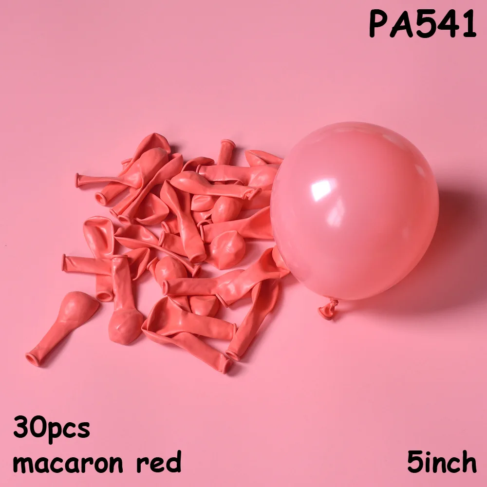 30 шт 5 дюймов Macarons цвет пастельные воздушные шарики в виде леденцов круглый, из латекса гелиевые балоны для украшения дня рождения - Цвет: red