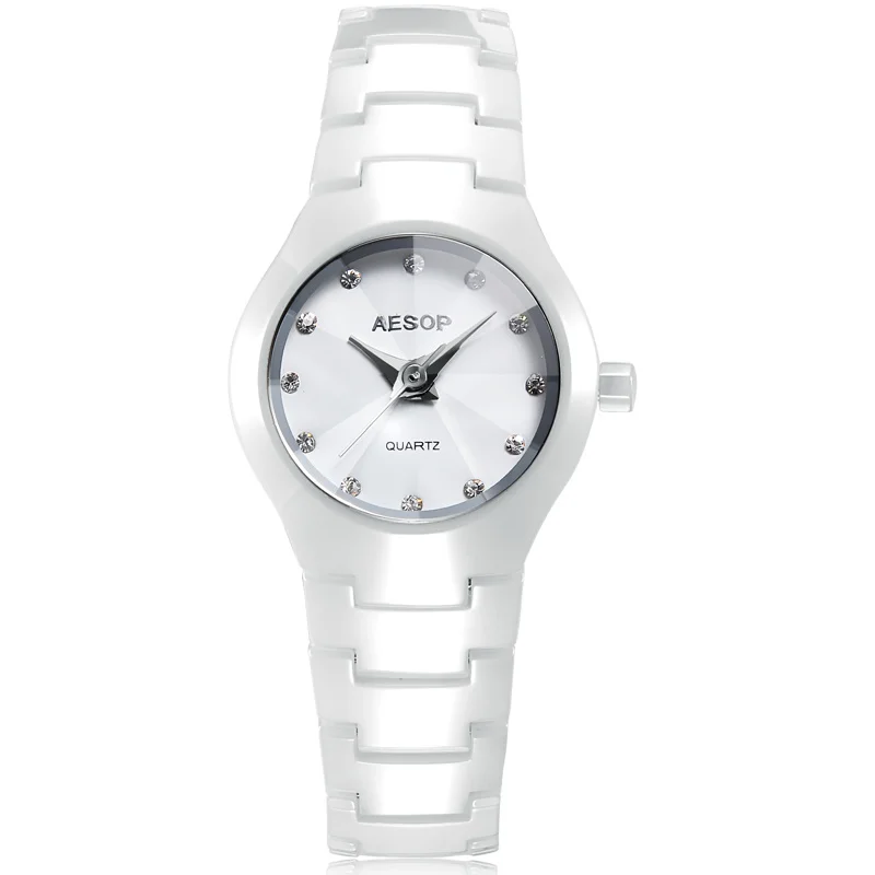

Luxury AESOP watch women white Ceramic sapphire waterproof quartz wristwatch relogio feminine