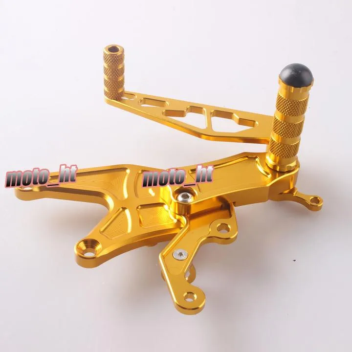 Motorcycle Adjustable Rear Set Foot Pegs Footrests Assembly For Yamaha YZF R1 2004-2006 Gold Spare Parts