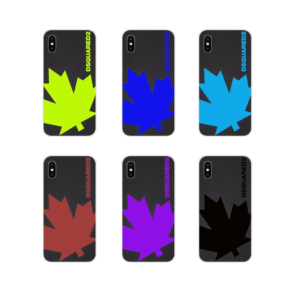 

Milan Maple Dsquared Ltaly Leaf Brand Black For Samsung Galaxy S4 S5 MINI S6 S7 edge S8 S9 S10 Plus Note 3 4 5 8 9 Soft Bag Case