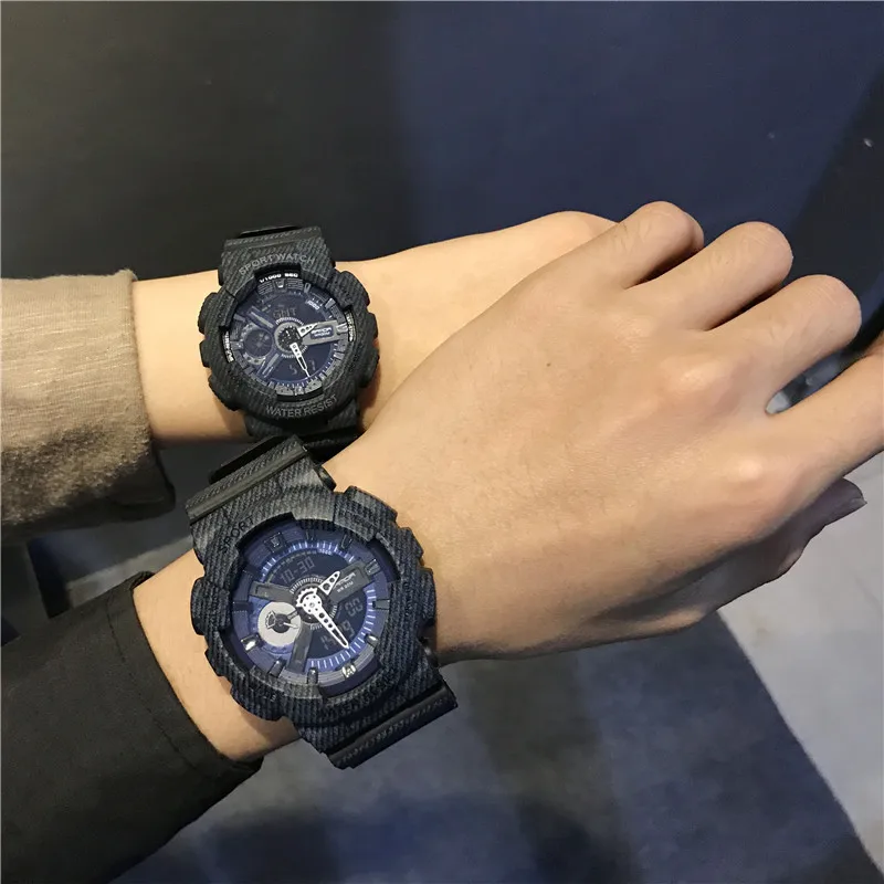 

Creative Personality Minimalist Leather Normal Waterproof LED Watch Men And Women Couple Watch Smart Electronics Casual Watches