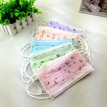 50 шт./упак. одноразовые печать маска из нетканого материала для взрослых Plane», модный носовой фильтр мультфильм PM2.5 противопыльная Защитная фильтрующая маска