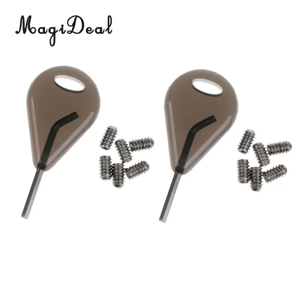 5.2cm Surf Board Fin Key Fin Replacement Accessory with 12Pcs Grub Screws for Surfboard Surf Board Long Board