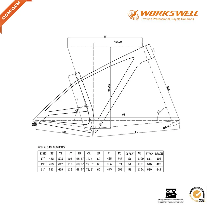 Best Good design carbon mountain bike frame mountain bicycle frames UD weave carbon fiber frame 5