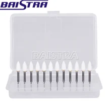 Новые 12 шт. стоматологические пламя белый камень полировка FG боры FL2 абразивная фреза подходит высокоскоростной наконечник 1,6 мм стоматологические инструменты