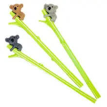 Hot sale Cartoon Pen Cute Koala Bear Gel Ink Plastic Pen with 0.5mm Roller ball Pens Pack of 3