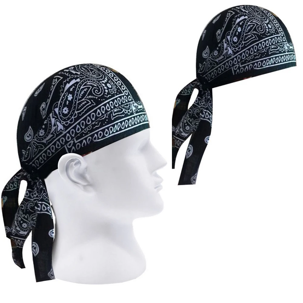 Adult Men Paisley Print Motorcycle Biker Hat Bandana Headscarf Skull Cap new