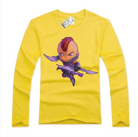  DOTA 2 Anti Mage t-shirt black long sleeve cotton tees for youth