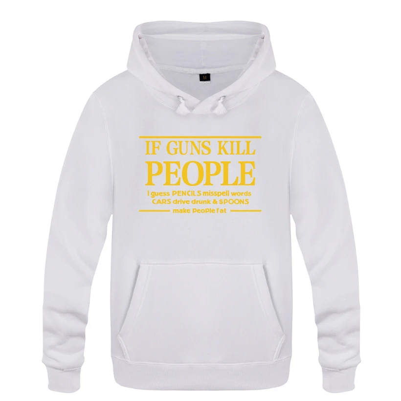 Если guns Kill People-Pencils Misspell Words Смешные Толстовки мужские 2018 мужские пуловеры флисовые толстовки с капюшоном
