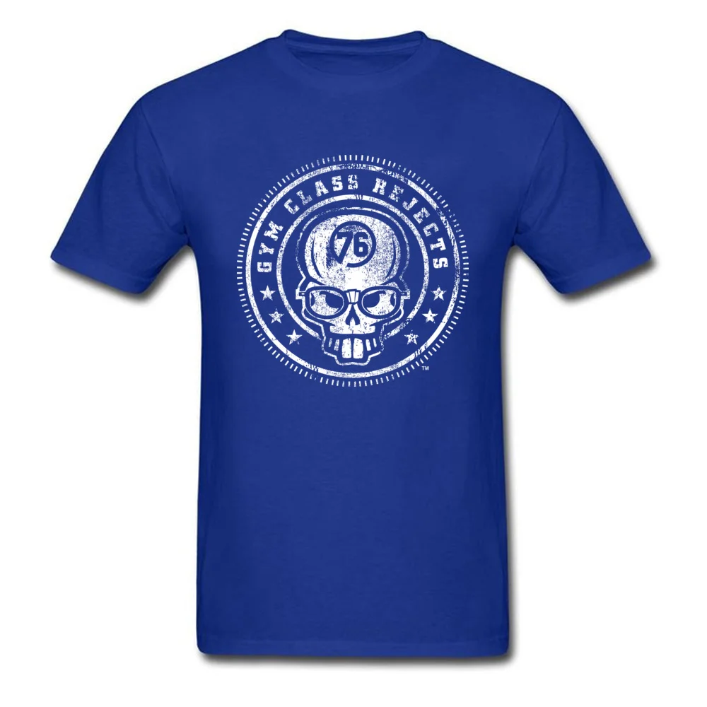 Tees GYM CLASS REJECTS Summer Autumn Cute Funny Short Sleeve Cotton Fabric O Neck Men's Tshirts Funny Tops Tees GYM CLASS REJECTS blue
