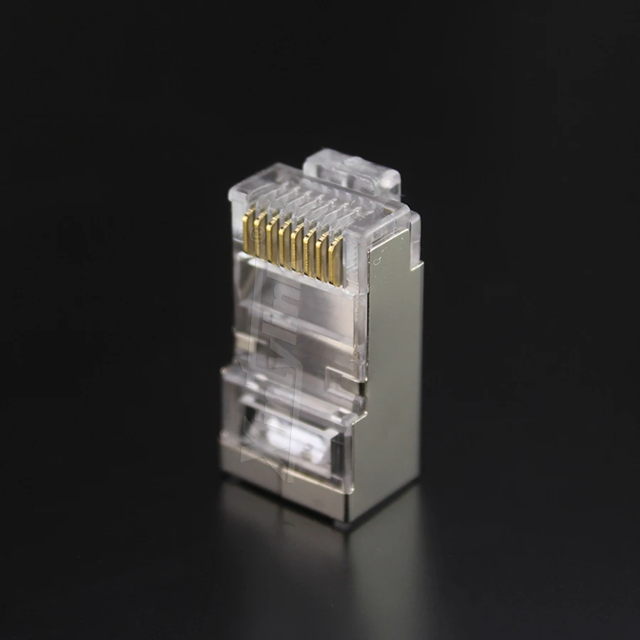 xintylink 50pcs rj45 connector cat6 shielded network connectors rj45 plug 8p8c terminals for stp ethernet Cable switches modem xintylink 50pcs rj45 connector cat6 shielded network connectors rj45 plug 8p8c terminals for stp ethernet Cable switches modem