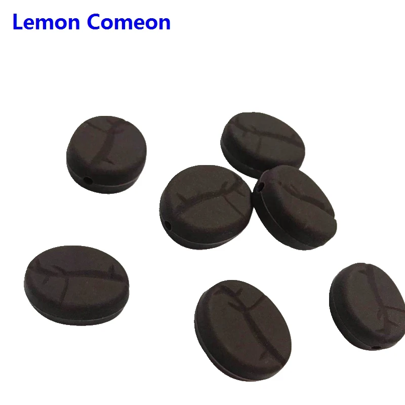 Lemon Comeon, 20 шт, шоколадные силиконовые бусины, Детские Прорезыватели для зубов, аксессуары для кормления, жевательная игрушка для детского ожерелья