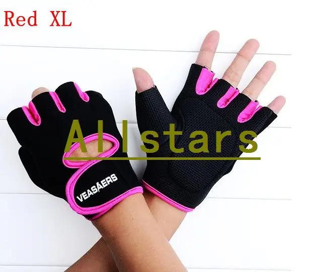 Новые спортивные перчатки для велоспорта, фитнеса, тренажерного зала, перчатки для занятий тяжелой атлетикой, тренировочный D-1375 - Цвет: Red XL