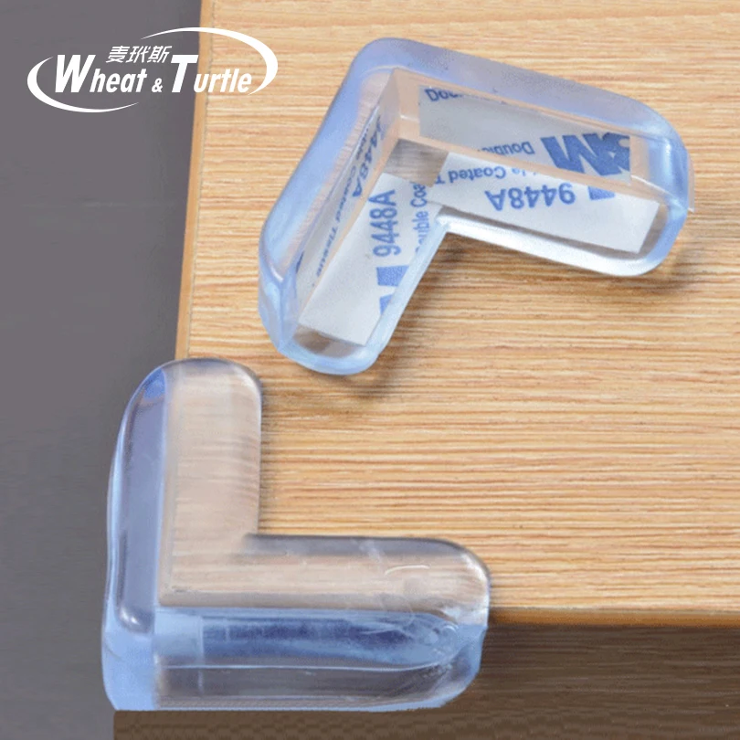 4Pcs Child font b Baby b font Safety Transparent Silicone Protector Table Corner Protection Cover Children