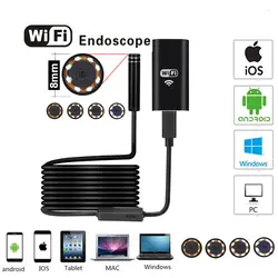 8 мм Len 1 м/2 м/3 м/5 м кабель водостойкая камера для iPhone и Android беспроводной Эндоскоп эндоскоп Инспекционная камера HD 720 p
