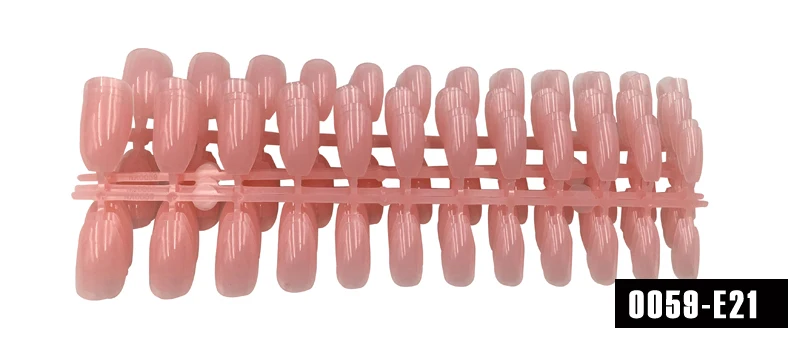 10 наборов 24 шт сплошной чистый цвет поддельные украшения для ногтей цвет выбрать Средний квадратный голова полное покрытие балерины накладные ногти инструмент - Цвет: E21 Pink