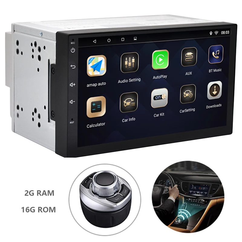 

Android 7.1 Car Multimedia Player 2 Din Radio GPS For Toyota Honda Nissan Modern With Bluetooth Wifi Carplay and Mirror Link