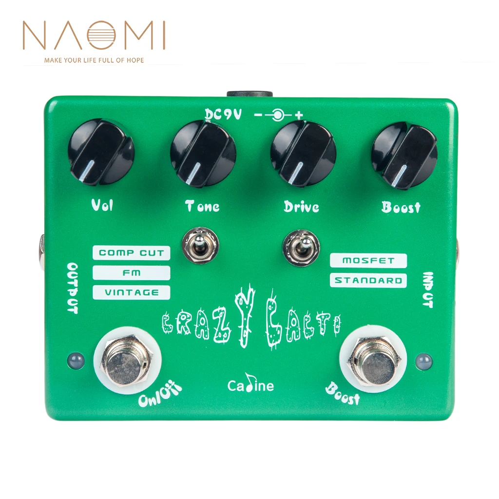 

NAOMI Electric Guitar Effect Pedal "Crazy Cacti" Overdrive Guitar Effects Caline CP-20 Guitar Parts Accessories New