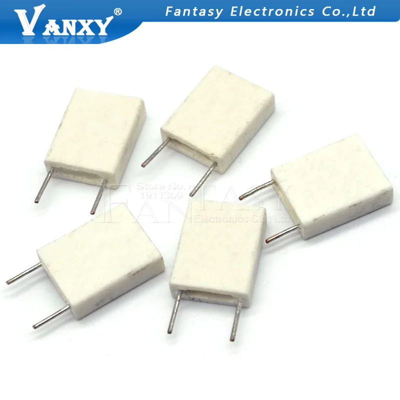 10pcs BPR56 5W 0.1 0.15 0.22 0.25 0.33 0.5 ohm Non-inductive Ceramic Cement Resistor 0.1R 0.15R 0.22R 0.25R 0.33R 0.5R