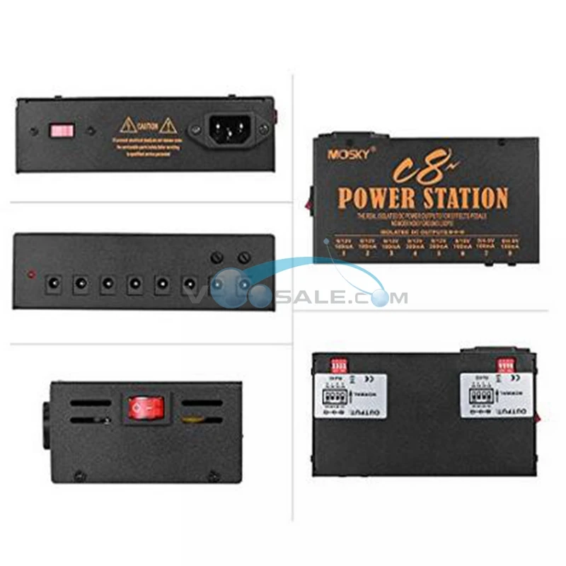 Mosky C8 Guitar Effect Pedal Power Supply 8 Ways Outputs 4-9V Ddjustable 12V 18V Optional Voltage Guitar Pedal Power Station C8 Mosky C8 Guitar Effect Pedal Power Supply 8 Ways Outputs 4-9V Ddjustable 12V 18V Optional Voltage Guitar Pedal Power Station C8