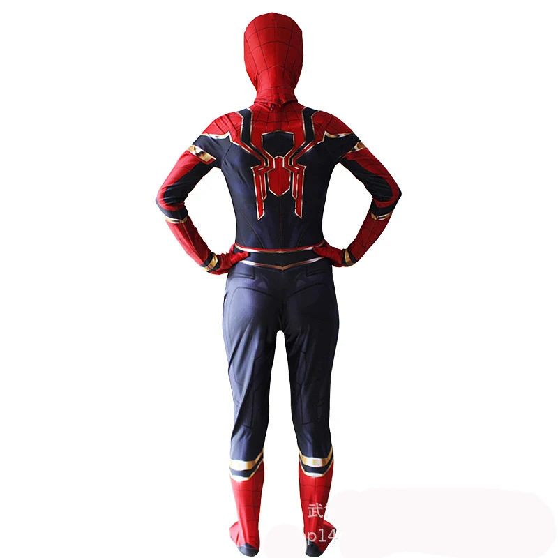 Хэллоуин для взрослых выпускников Человек-паук Косплэй Зентаи Железный Человек-паук костюм супергероя боди костюм комбинезон для