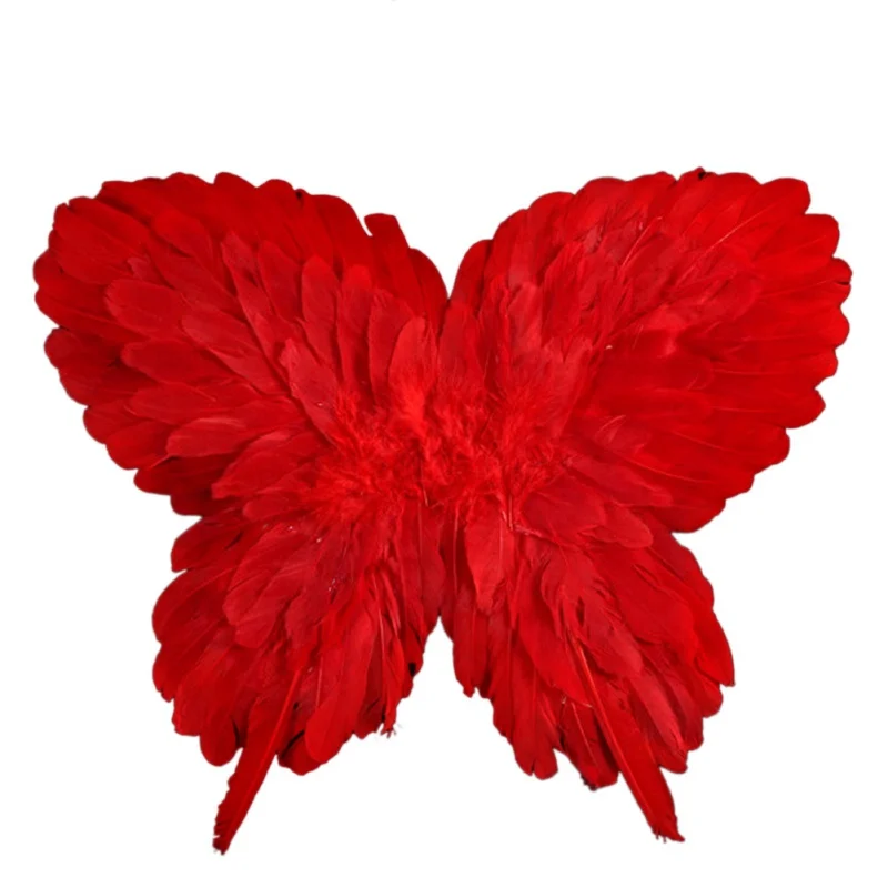 Дизайн крылья бабочки из перьев шаль дети мальчики девочки вечерние DIY костюм аксессуар перо крылья феи крыло свадьба день рождения - Цвет: AR