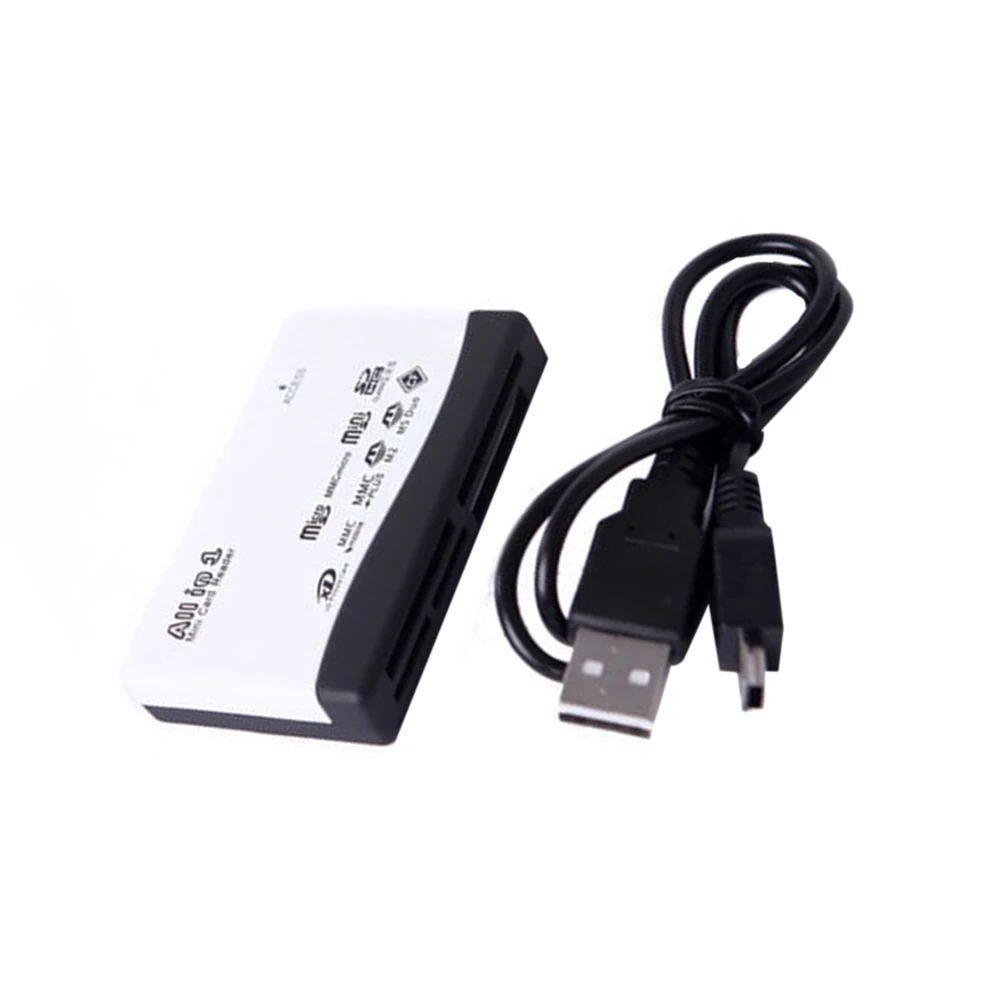 Все в одной карточке считывания кодов USB 2,0 для TF MS M2 XD CF MicroSD кард-ридер 480 Мбит/с мини-кардридер памяти с кабель передачи данных