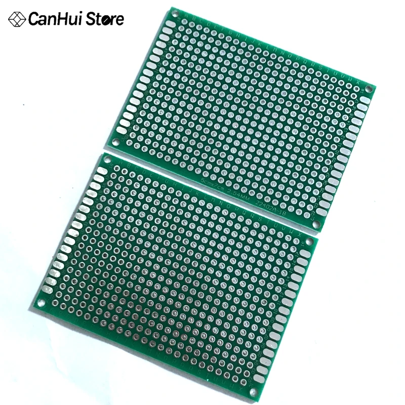 5Pcs Double Side 5x7cm Printed Circuit PCB Vero Prototyping Track Strip Board