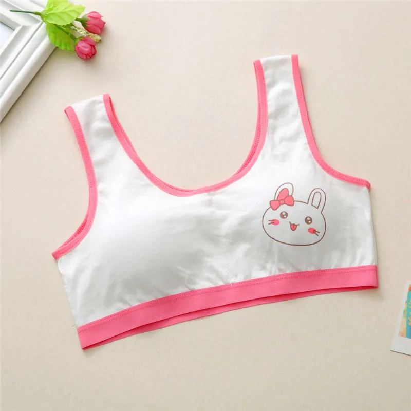 Underwear girl cotton clothes new Lovely Girls Printing Underwear Bra Vest Children Underclothes Sport Undies (23)
