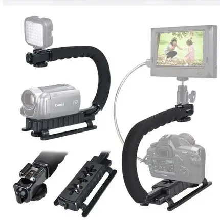 

C Shaped Holder Grip Video Handheld Stabilizer for DSLR Nikon Canon Sony Camera and Light Portable SLR Steadicam for Gopro