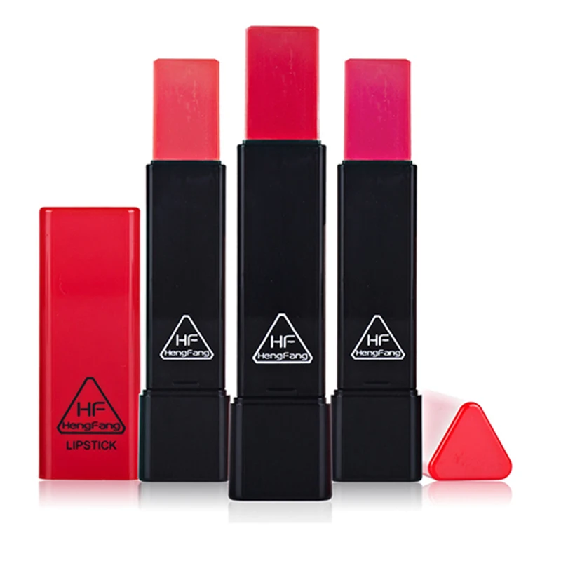 

Natural Moisturizing Triangle Lipstick 6 Colors Nutritious Beauty Lips 3g Makeup Brand HengFang