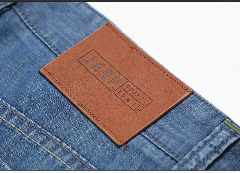 2019 Spring Summer JEEP Brand Cotton Jean Elastic Mens Casual Full Length European American Jeans Cotton Pants Fashion Trousers (41)