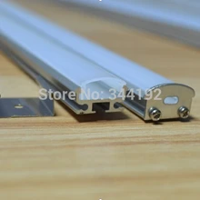 2 м/шт., 75 шт./партия, прозрачная и молочная водонепроницаемая крышка, 2 м, длинный плоский светодиодный профиль, алюминиевый профиль с торцевыми колпачками