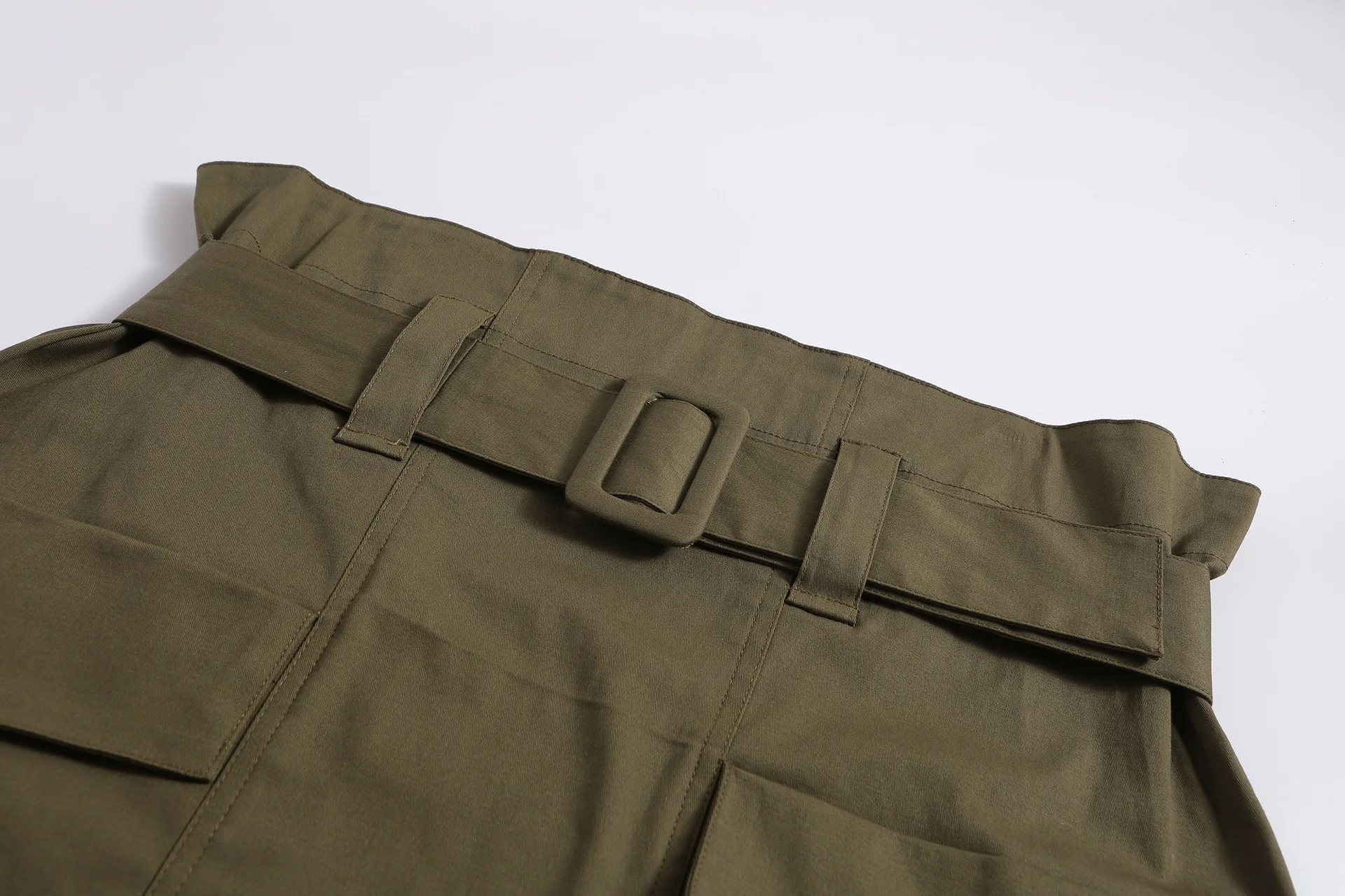 Летняя мини юбка армейская зеленая Военная юбка с карманом повседневная ...