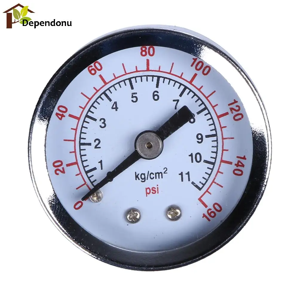 

1/8" NPT Mini Pressure Gauge Air Compressor Hydraulic Pressure Gauge Tester 160PSI Face Back Mount 1.5" Dial Plate