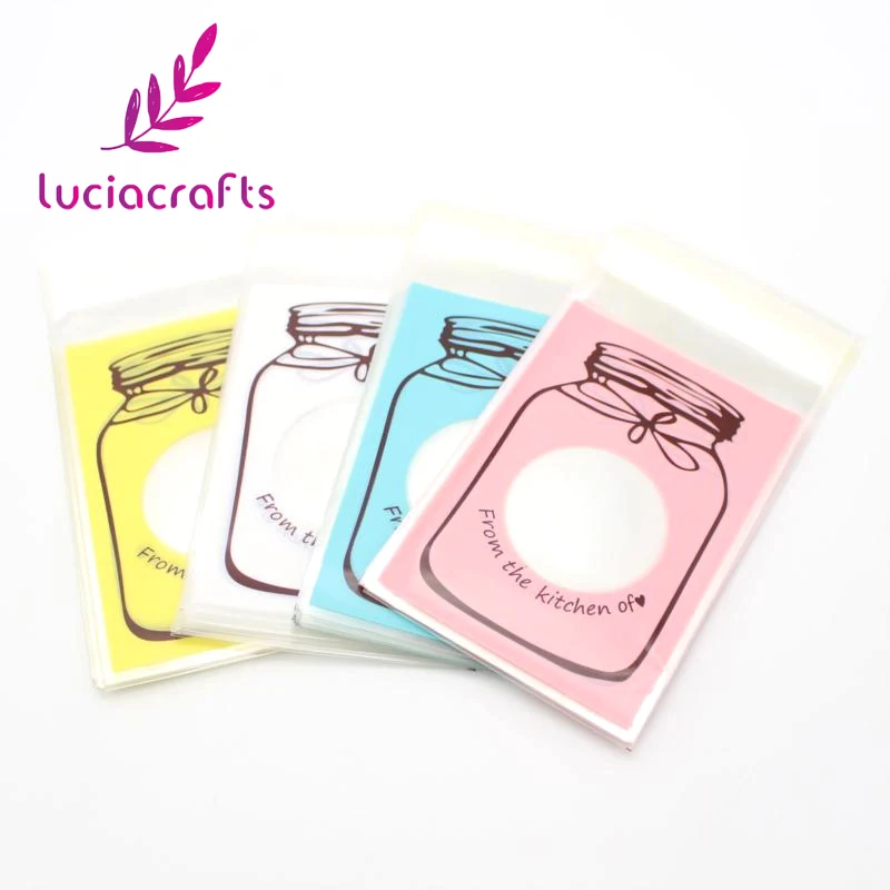 Продажа Lucia Crafts 7*10 + 3 см пакеты для конфет и печенья упаковка тортов 100 шт./лот