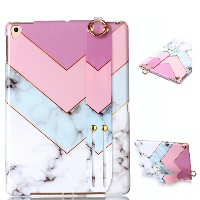 A04 Чехол для нового iPad 9,7 Силиконовая задняя крышка для Ipad Air 1 2 Funda ремешок на руку планшет цветные Чехлы+ протектор экрана+ ручка - Цвет: A04