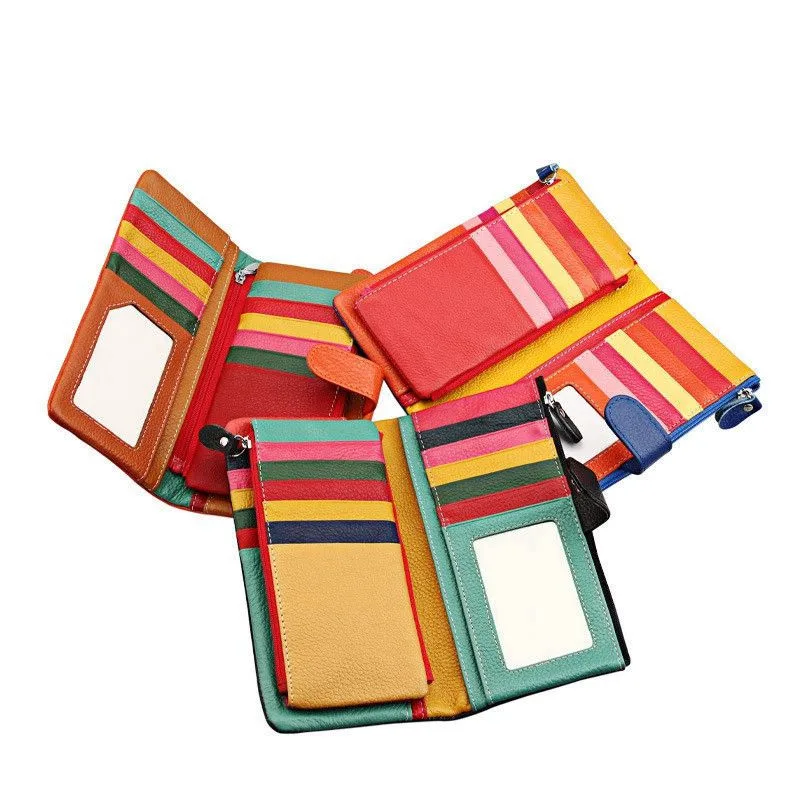 

2019 New Genuine Leather Women Wallets original leather female Wallet Elegant Fashion Women's Purse Clutch With Card Holder