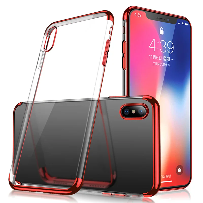 

Silicon Clear Soft Case for iPhone X 10 XS Max XR cases Soft Transparent TPU Case for iPhone 7 8 7Plus 8Plus Phone Cover Casing