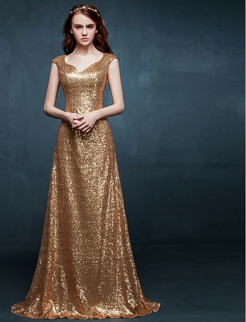 Metallic Evening Gowns