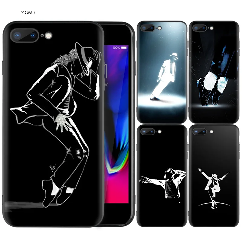 

Silicone Case Shell Coque for iPhone 7 8 6 6S Plus X XS MAX XR 5C 5 5S SE 7Plus 8Plus 7+ 8+ Michael Jackson MJ