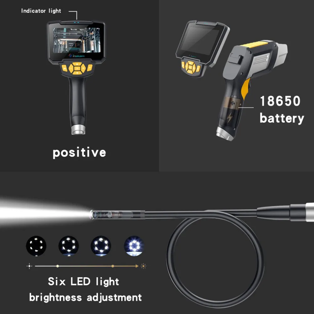 

Inskam LCD 4.3 Inch Screen Handheld Digital Inspection Camera System Recording Professional Monitor Machine Magnifier Endoscopes